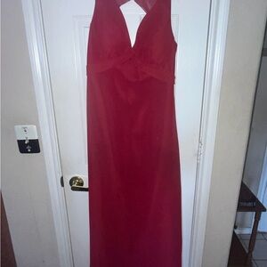 Azazie Red Backless Halter Dress